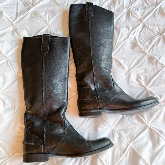 Madewell Black Leather The Archive Riding Boots – Size 8M – Made in Italy - Picture 4 of 14